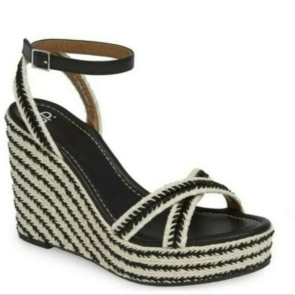 bp Shoes - BP. Gabby Woven Wedge Sandal - Black